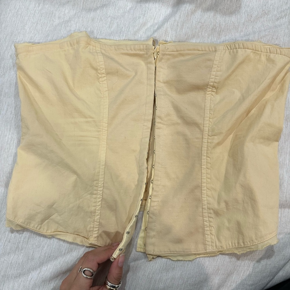 Free People Muted Yellow Corset